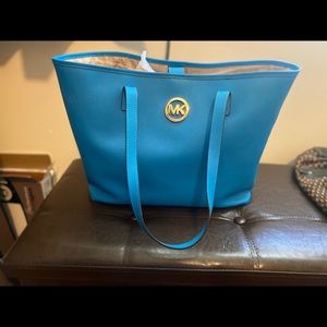 Blue Michael Kors Tote Bag